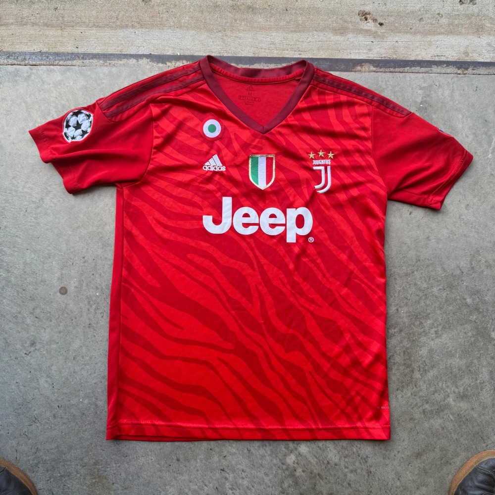 Adidas Juventus 2019 2020 Jersey Red Tiger Stripe CW1526 Mens Medium